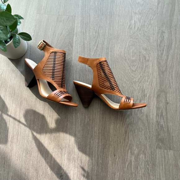 Vince Camuto Brown Strappy Sandals - Picture 6 of 11